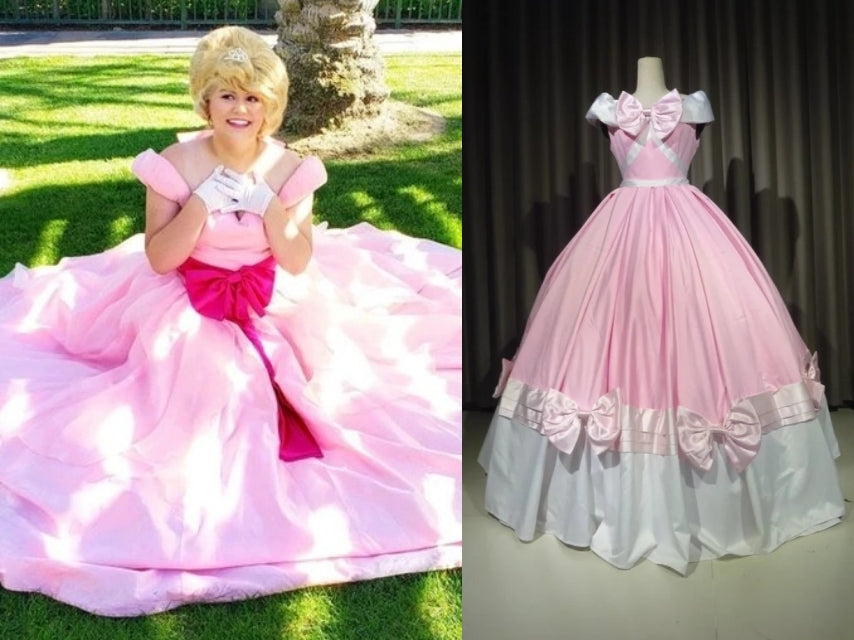 Cinderella Pink Dress - £140 https://www.fairytalecosplay.co.uk/produc... |  TikTok