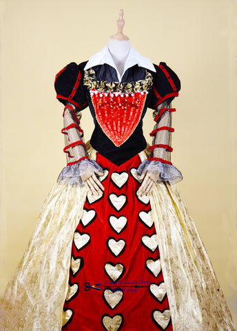 Cosplay Costume Red Queen dress Suits Alice In The Wonderland Red Queen