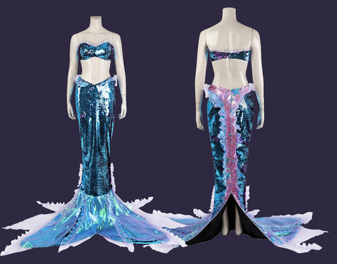 The Little Mermaid Ariel Cosplay Costume for women 2023 movie Ariel Sequin dress