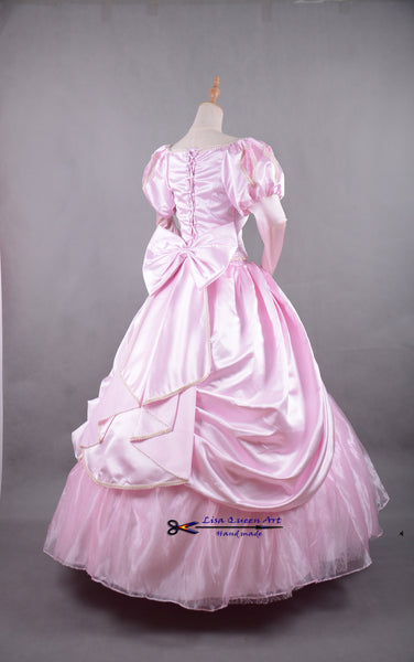 Cosplay costume Fancy Princess Ariel Pink Wedding dress The little Mermaid Ariel