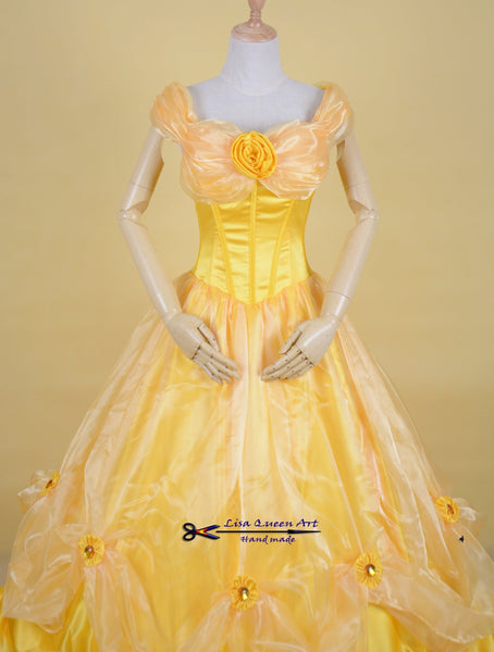 Belle Cosplay Dress Beauty and Beast Princess Belle cosplay costume