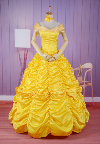 Cosplay Costume Belle Princess Dress Beauty and The Beast Belle