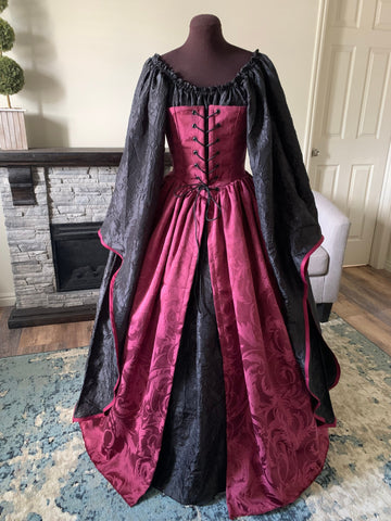 Renaissance Burgundy Wine Dress