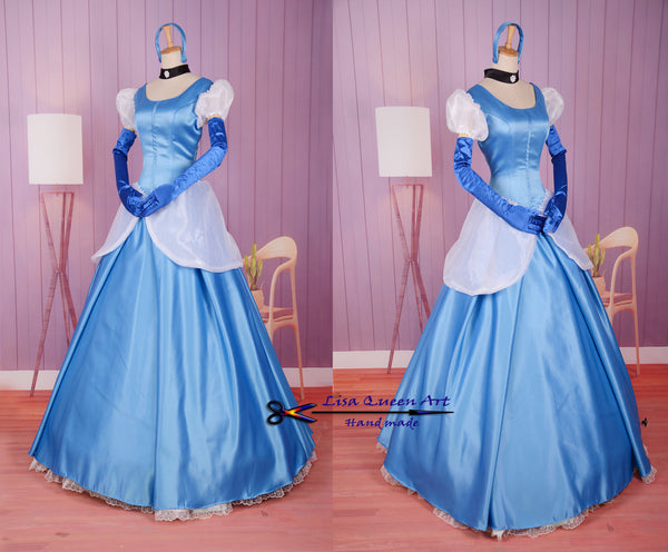 Cinderella blue dress Royal Classic Costume Cinderella Cosplay Costume