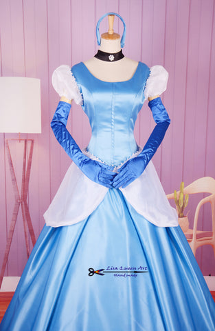 Cinderella blue dress Royal Classic Costume Cinderella Cosplay Costume