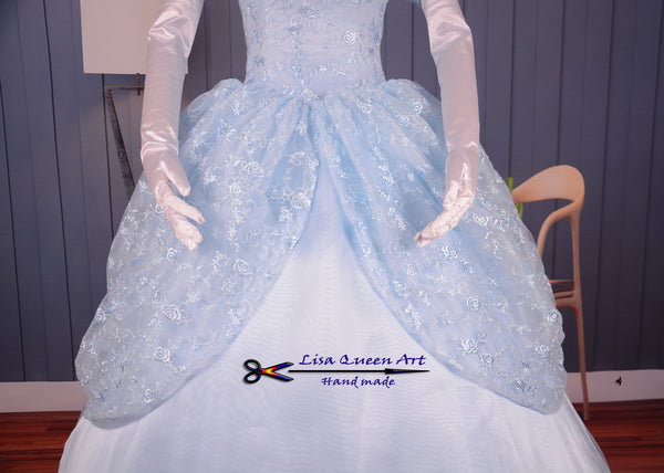 Cinderella Lace dress Princess Cinderella Cosplay Costume