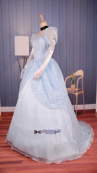 Cinderella Lace dress Princess Cinderella Cosplay Costume