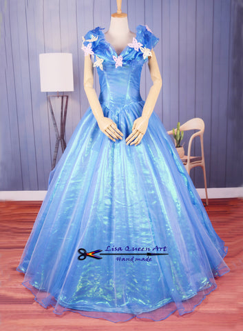 Cosplay Costume Cinderella Cosplay Dress 2015 Movie Classic Ballgown Cinderella