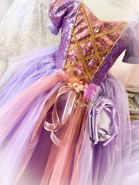 Cosplay Costume Tangled Rapunzel Dress Princess Tangled Rapunzel