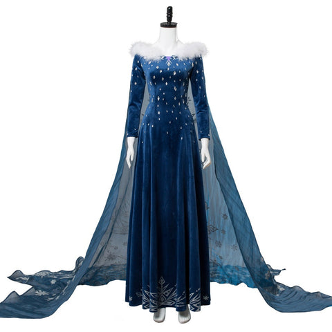 Elsa Blue Velvet Dress