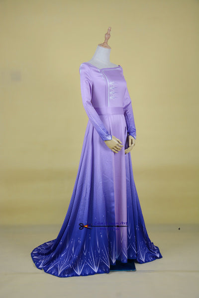 Purple Violet Cosplay Costume Frozen 2 Elsa Dress Nightgown Gown Pink Arendelle Bedroom Dress