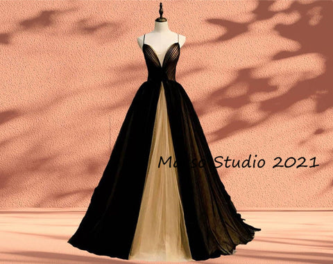 CUSTOM Gothic Premium Dress Prom Dress Elegant Sleeveless Women Wedding Dress Evening Prom Party Dress Birthday Gown Graduation Dress