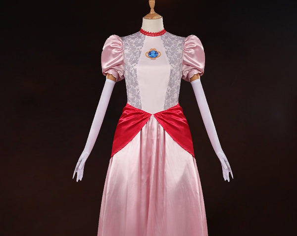 Halloween Pink dress Princess Peach cosplay costume