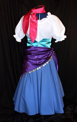 Hunchback ESMERELDA Gypsy ADULT COSTUME Custom Cosplay