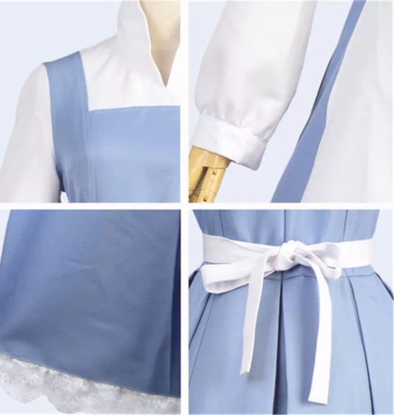 Beauty The Beast Belle Maid Cosplay Dress