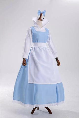 Beauty The Beast Belle Maid Cosplay Dress