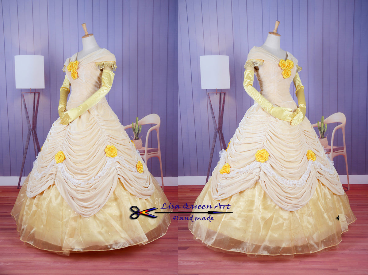 Princess Belle Cosplay Dress The Beauty and The Beast Belle Cosplay Co ...