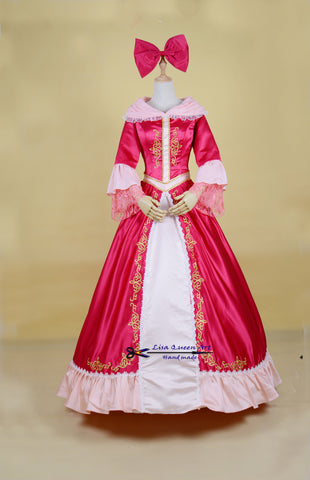 Princess Belle Red Dress Belle Cosplay Costume