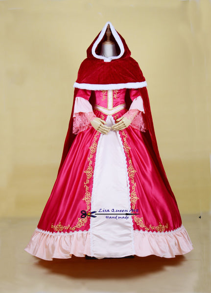 Princess Belle Red Dress Belle Cosplay Costume