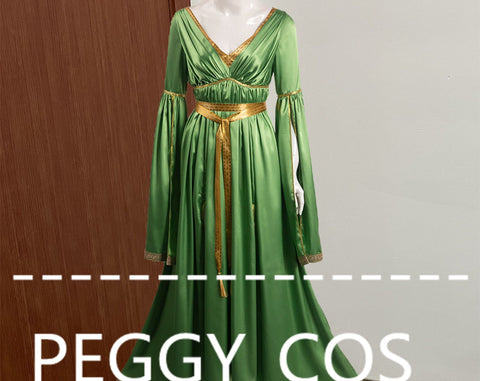 Princess Leia Cosplay Dress Star And Wars Leia Cosplay Costume Halloween Cosplay Party Cosplay Costume Princess Leia Dress Green Dress