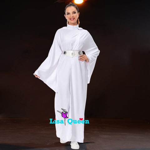 Star Wars Leia White Dress Princess Leia Cosplay Costume