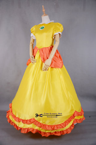 Cosplay Dress Daisy costume Super Mario Princess Daisy