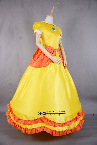 Cosplay Dress Daisy costume Super Mario Princess Daisy