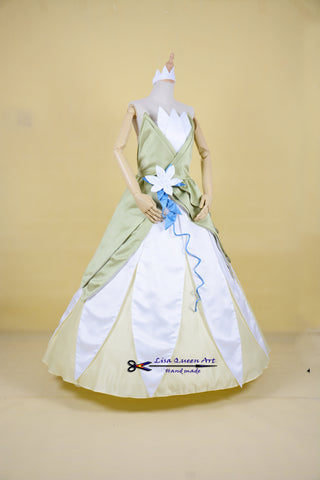 Tiana cosplay costume The Frog Princess Tiana Dress