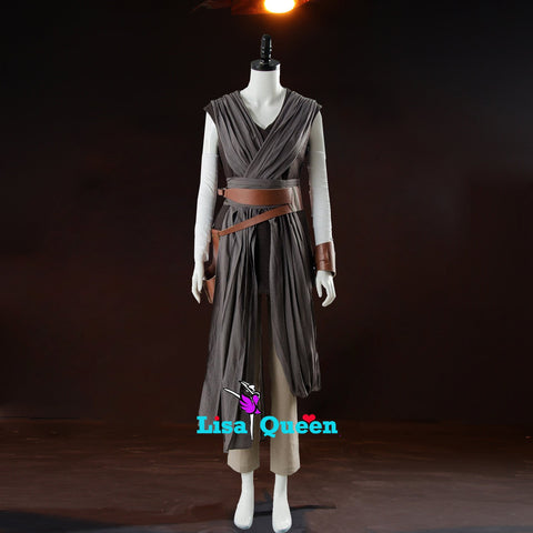 Cosplay Costume Star Wars 8 Copslay Outfit The Last Jedi Rey Outfit Ver 2