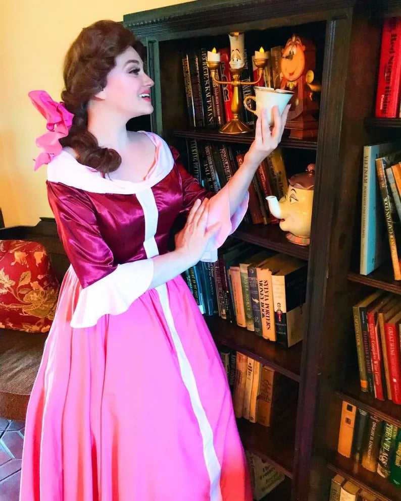 Winter Belle Dress with Cape Beauty and the Beast Belle Winter Adult C –  Mermaidcosplay